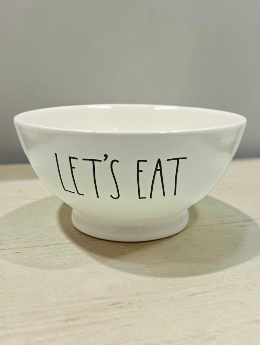 Magenta Rae Dunn LETS EAT All Purpose Bowl Artisan Collection Glazed Ceramic
